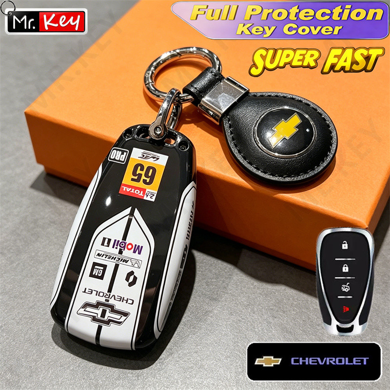 [Mr.Key] Capa De Chave Estilo Corrida Para Chevrolet Tracker Equinox Sonic Onix Trailblazer Montana