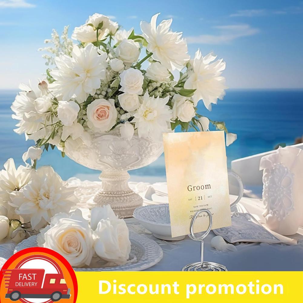 kheprii 30 peças porta-cartões de mini lugar elegante número de mesa suporte de metal porta-retratos suporte para