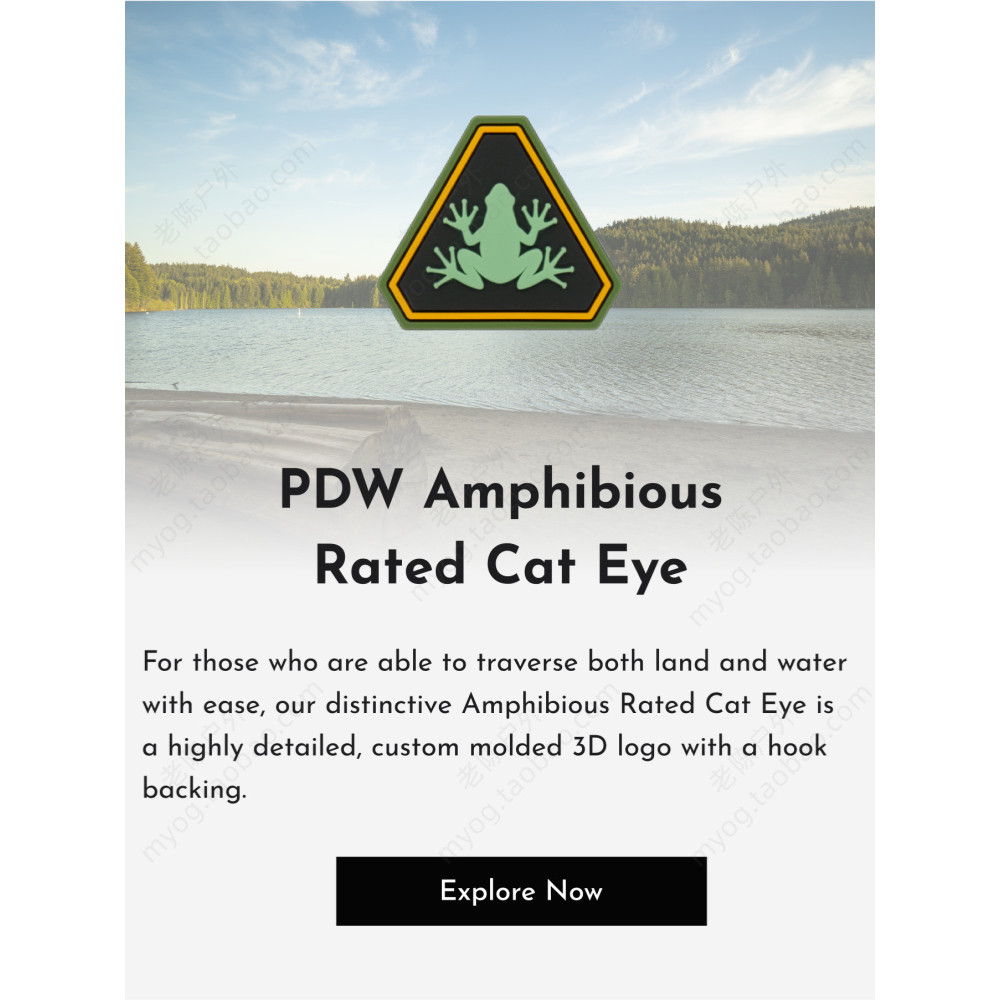 Em Estoque American PDW Anfíbio Avaliado Olho De Gato Distintivo De Dois Braços Sapo Verde Velcro