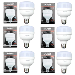 Kit 6 Lâmpada LED Bulbo High Power Avant 40W Bivolt 6500K Branco Frio 3200lm E27 Alta Potência