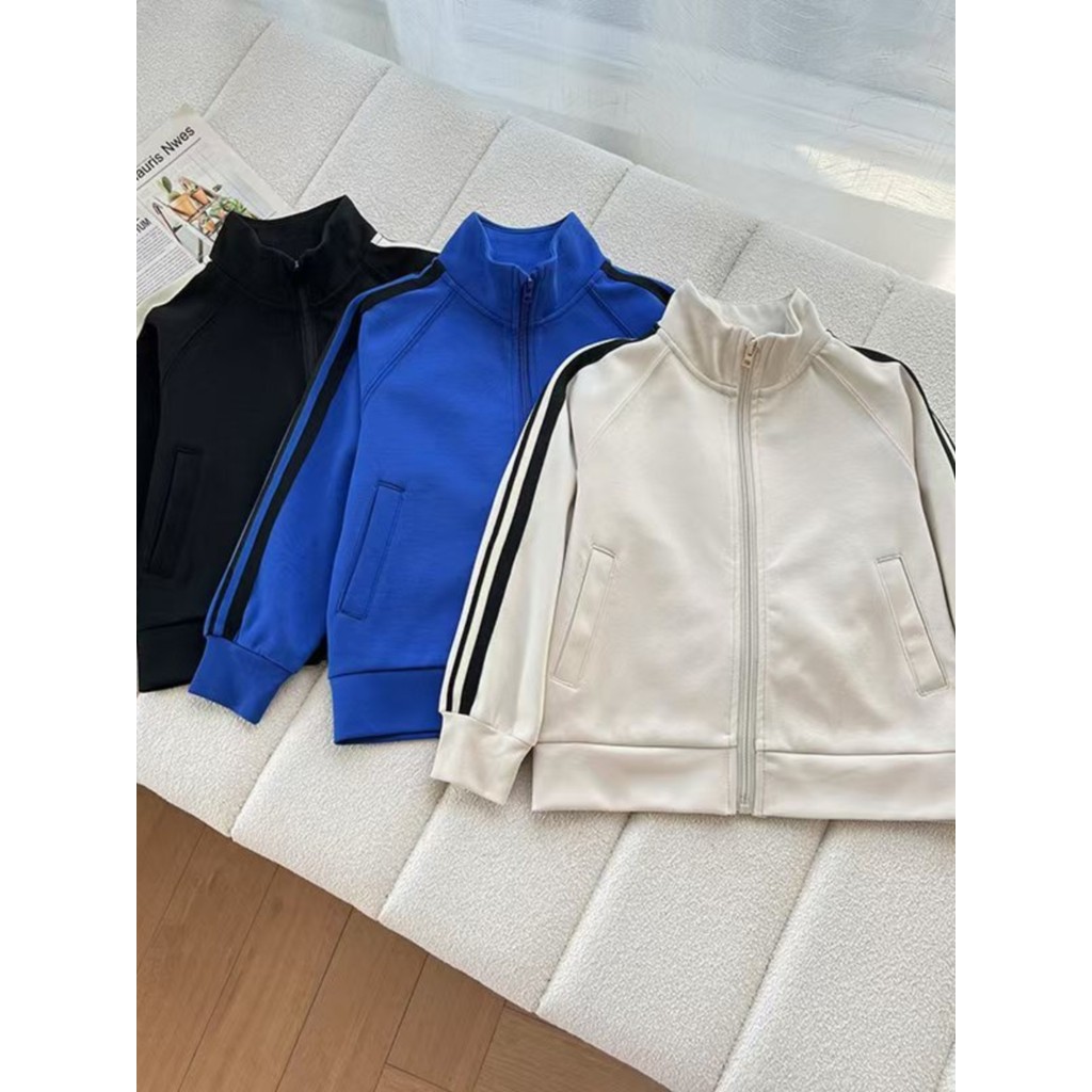 Traga-o para crianças!Roupas infantis!Primavera novos produtos meninos-meninas-gola Casual esportes Webbing jaqueta casa