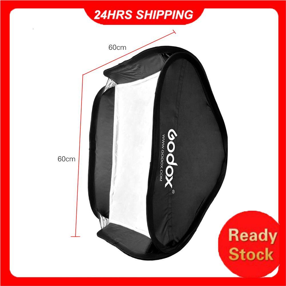Godox 60 x 60cm/24 24 polegadas Flash Softbox Difusor com suporte tipo S2 Bowens Mount Carry Bag para Speedlite