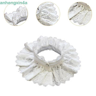 Colar Destacável ANHENGXIN , Gola Falsa De Algodão Branco Com Alta , Tops Falsos Bordada Macia