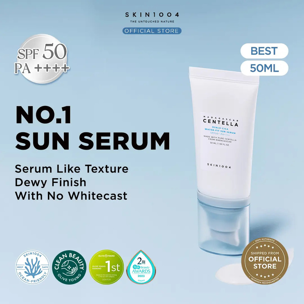 [Aprovado pela FDA] SKIN1004 Madagascar Centella Hyalu-Cica Water-Fit Sun Serum SPF50+ PA++++ 50ml