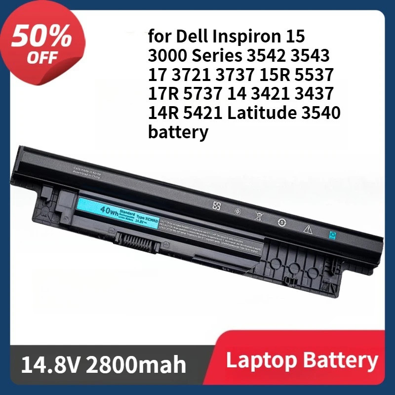 XCMRD 2800mah 14.8V Bateria Para Dell Inspiron 15 3000 Série 3542 17R 5737 14 3421 3437 14R 3543 17 3721 3737 15R 5537 L