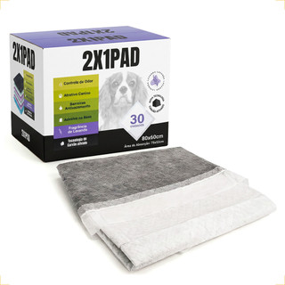 Tapete Higiênico Pet 80x60 Lavanda Carvão Ativado 2 em 1 Para Cães e Cachorros