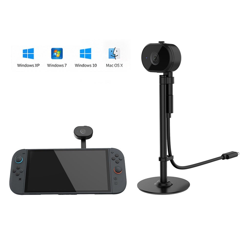 Câmera De Vídeo HD 1080P Para Console Switch 2 Com Porta USB Tipo-C Desktop Antiderrapante Captura Jogo NS2 Acessórios