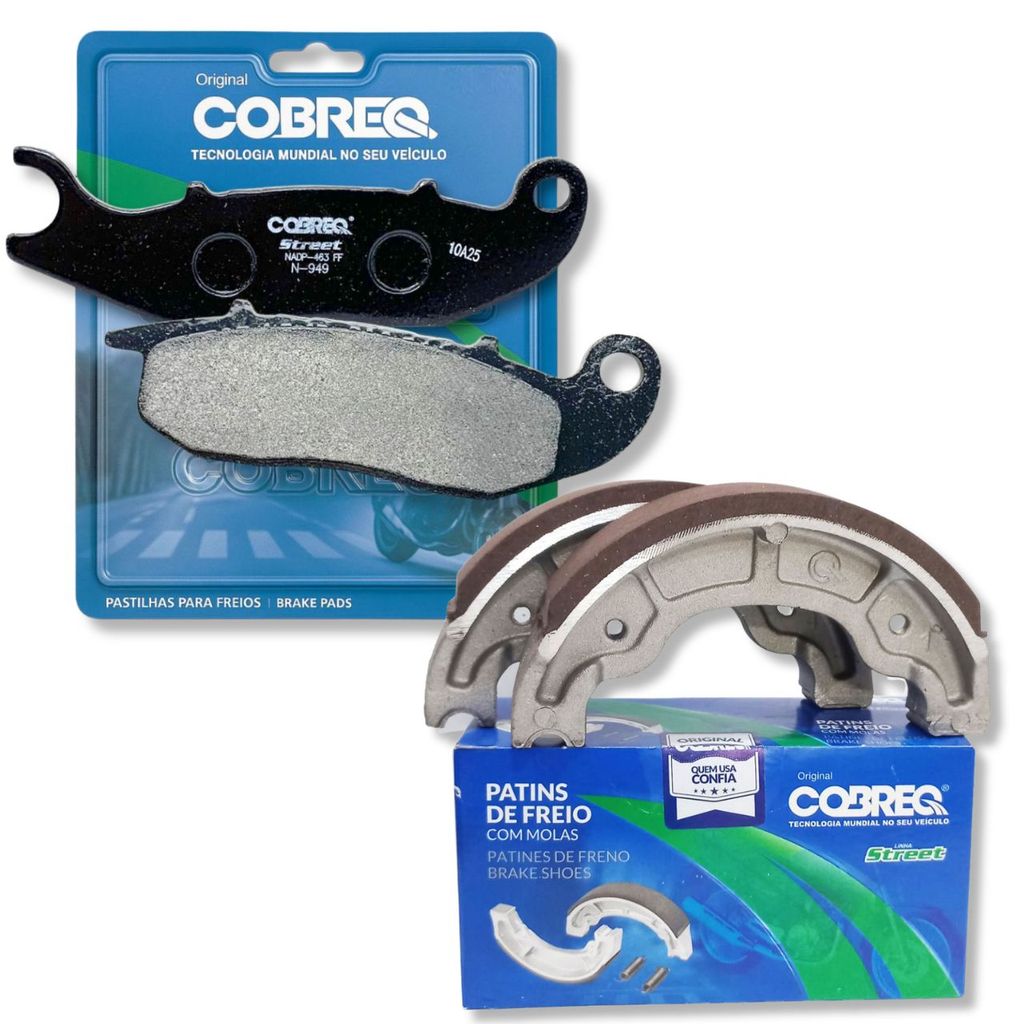 Pastilha e Lona de Freio Cg 150 Titan / Cg 150 Fan 2009-2013 Cobreq
