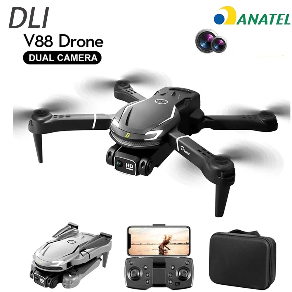 DLI Drone V88 4K Câmera Dupla de Grau Profissional, Evite Fluxo de Quadcopter de Fotografia Aérea