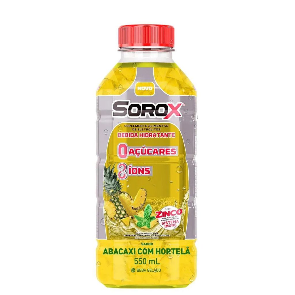 Isotônico Sorox Zero Abacaxi com Hortelã 550ml