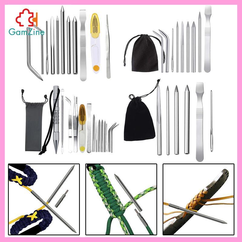 [lzdxwcke2] Kit De Laço Fid De Tecelagem Paracord Conjunto De Manilha De Pulseira De Aço Inoxidável Para Artesanato De S