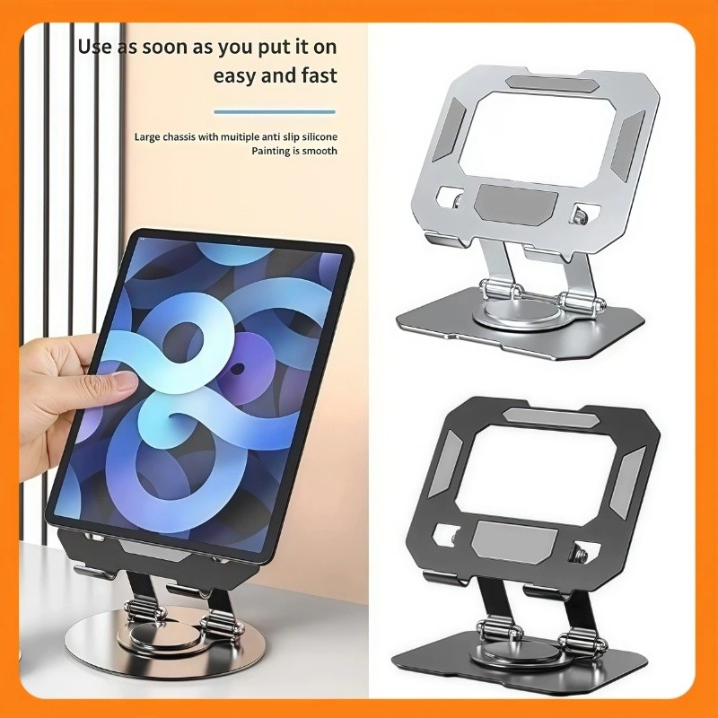 Suporte Tablet e Celular de Alumínio Ajustável Dobrável 360° Mesa Ergonômico ME4050