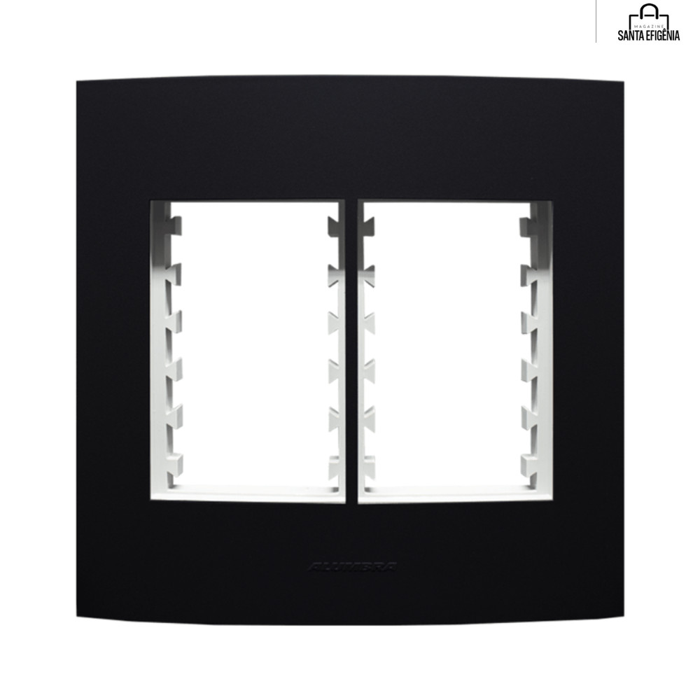 Placa 4x2 6 Módulo Preto Ébano Inova Pro Class Alumbra 85731