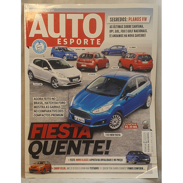Revista Auto Esporte 576 - Fiesta Quente! - Editora Globo