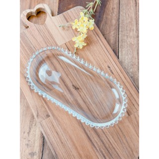 Travessa | Bandeja Oval 24 cm Pearl Bolinhas Wolff | Cristal Elegante para Mesa Posta em Oferta na Shopee