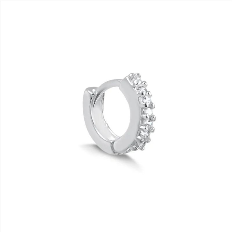 Piercing Helix Argola Click Cravejado 6mm