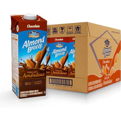 Bebida Vegetal De Amêndoas Chocolate Almond Breeze 1l Kit 12