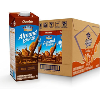 Bebida Vegetal De Amêndoas Chocolate Almond Breeze 1l Kit 12 em Oferta na Shopee