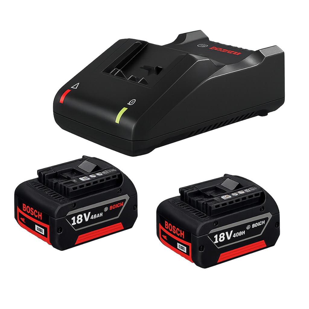 BOSCH KIT 2 BATERIAS GBA 18V 40AH + CARREGADOR BIVOLT