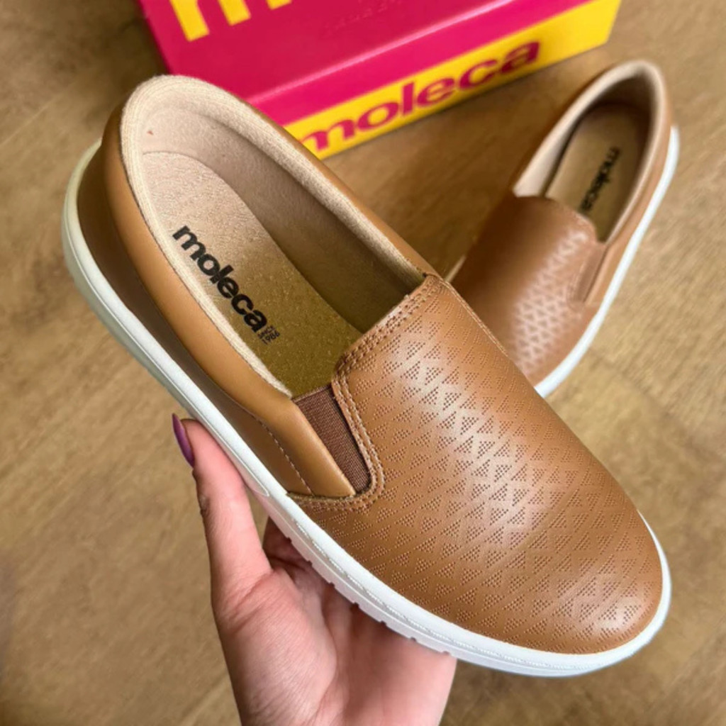 Tenis Feminino Moleca Sem Cadarço Slip On Calce Fácil Macio Enfermagem Original em Oferta na Shopee