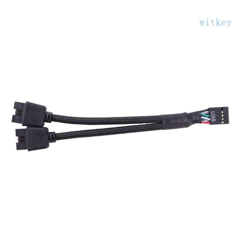 9Pin USB Cabeçalho Fêmea 1 A 2 Extensão Divisor Conector Adaptador