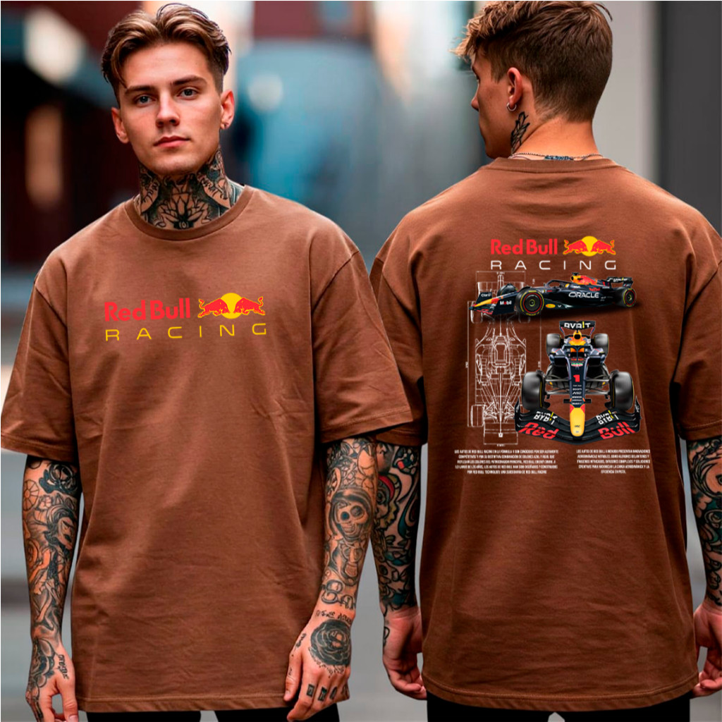 Camiseta Oversized carro red bull f1 max verstappen em Oferta na Shopee