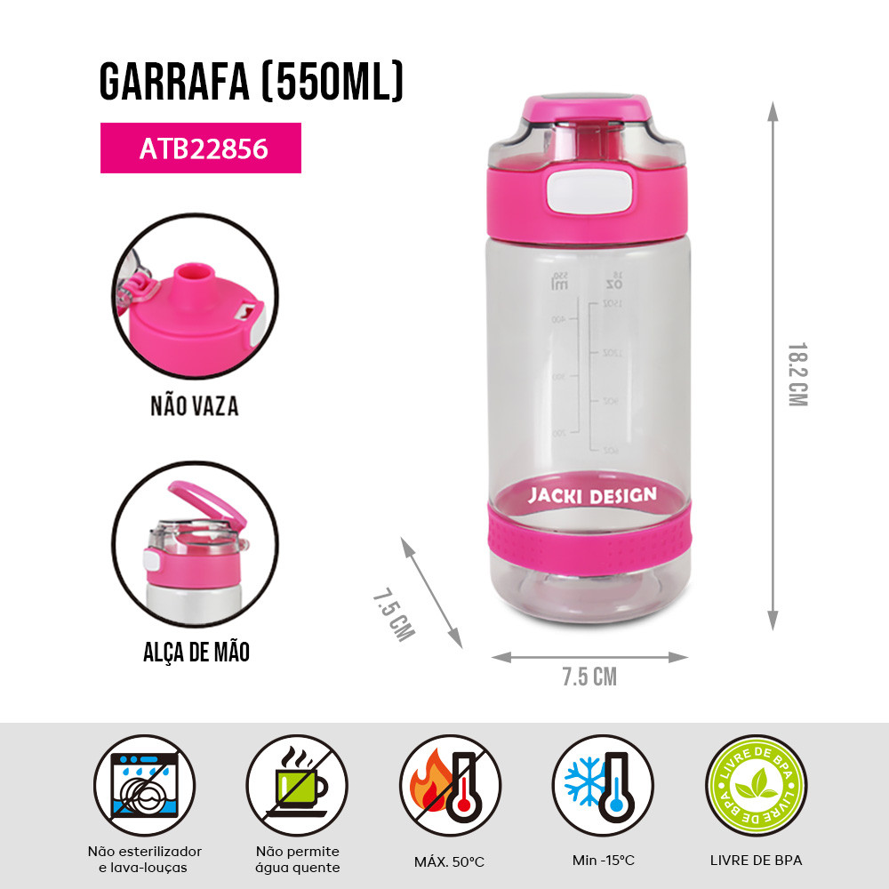Detalhes do Garrafa 550ml Jacki Design - Jacki Design