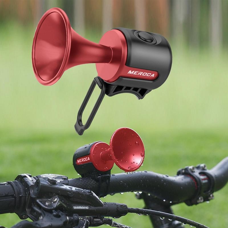 MEROCA Sino Eletrônico Para Bicicleta , 120dB , Super Alto , Buzina Elétrica , Botão De Espera Longo , Operado Por Bater
