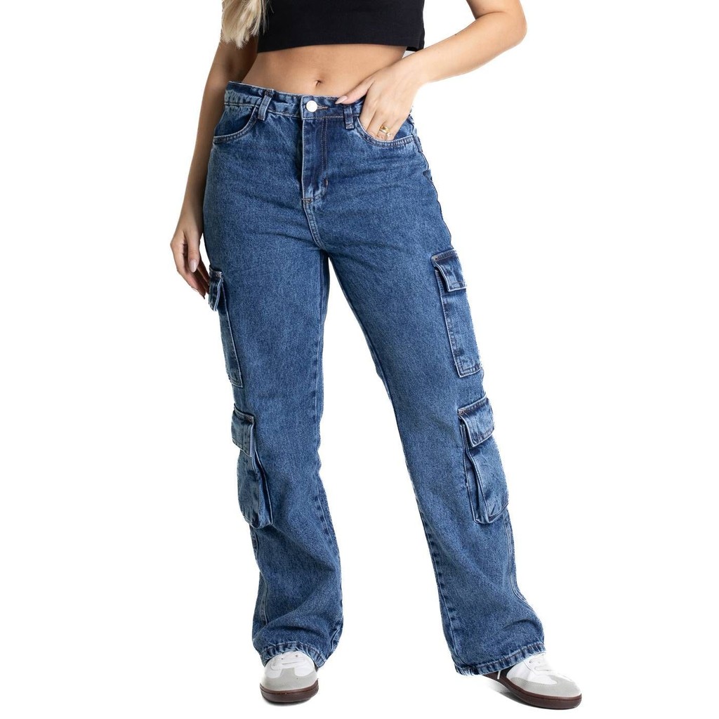 Calça Jeans Sawary Reta Petit - 280599 em Oferta na Shopee