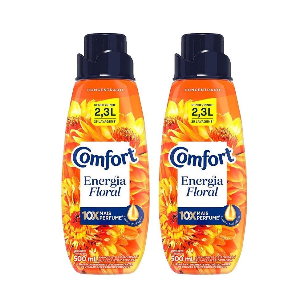 Kit 2 Amaciantes Concentrados Comfort Energia Floral 500ml em Oferta na Shopee