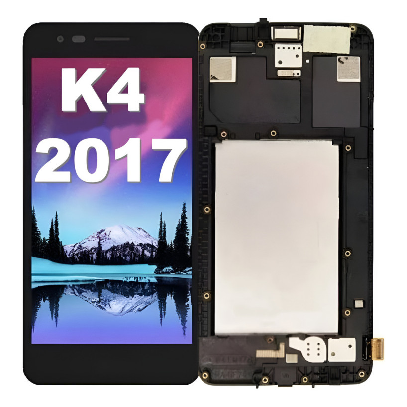 5.0''Tela Frontal Lcd Touch Display Compatível Lg K4 2017 X230 Com Aro Lcd Preto 100%Tested