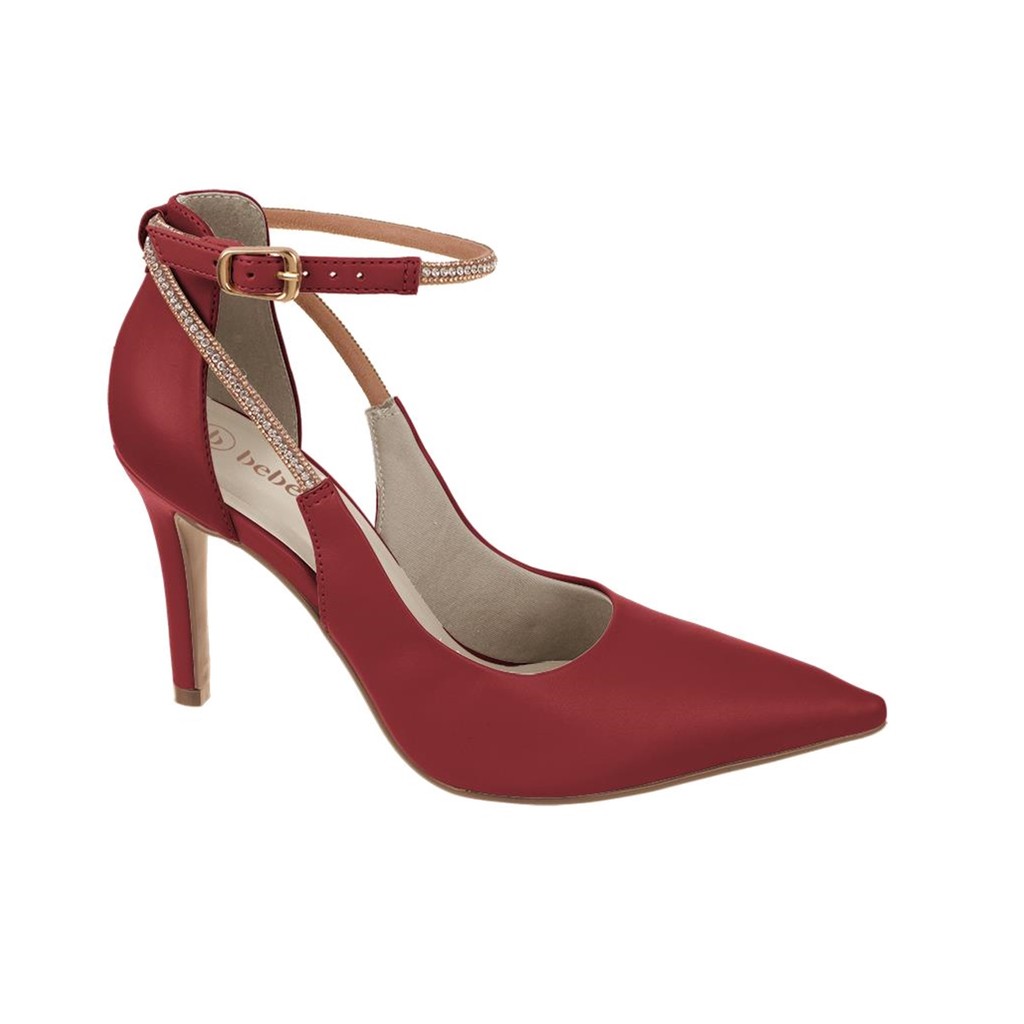 Sapato Feminino Scarpin Salto Alto Bico Fino Brilho Bebecê T9430279 em Oferta na Shopee