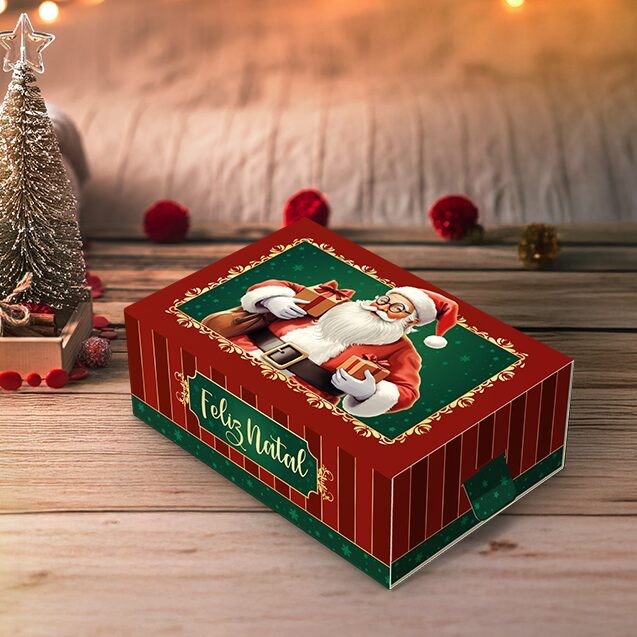 Detalhes do 40 CAIXA GAVETA NATAL 6 DOCES 12X8X4 5714 (NATAL 2025 IDEIA)