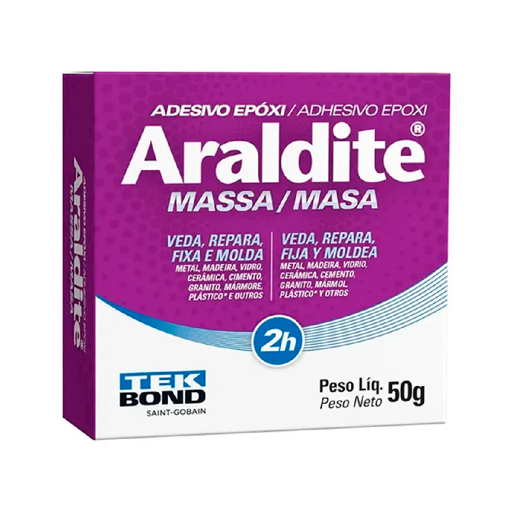 Araldite Massa Epoxi 50g Tekbond Cola Veda Repara Metal
