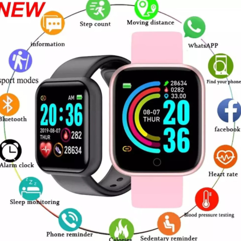 Relógio Smartwatch Feminino Coloca Foto na Tela Smartwatch D20 Relógio Feminino Digital