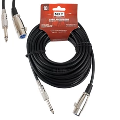 Cabo De Microfone P10 Mono Para Xlr Canon Fêmea - Disponível 5 e 10 Metros