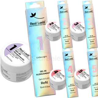 Kit Gel 15ml + Refil 15ml Para Alongamento para Unhas - Real Love em Oferta na Shopee