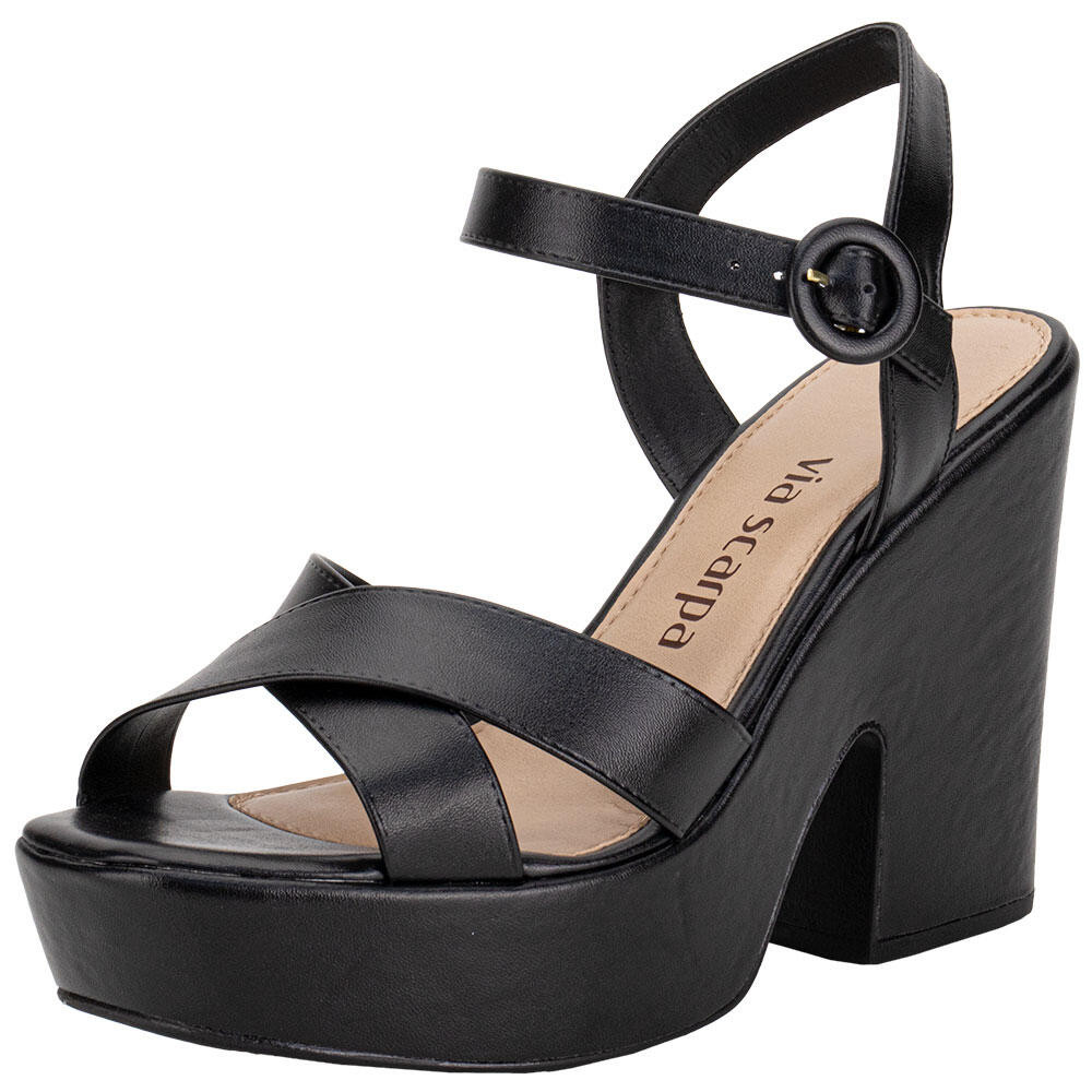 Sandália Feminina Meia Pata Via Scarpa 131012723 em Oferta na Shopee