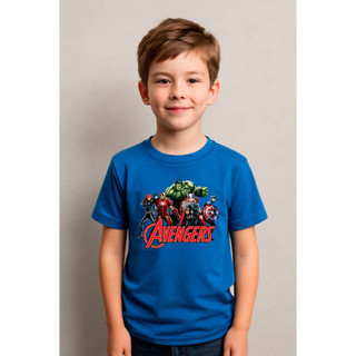 Camiseta Infantil Os Vingadores Marvel Herois