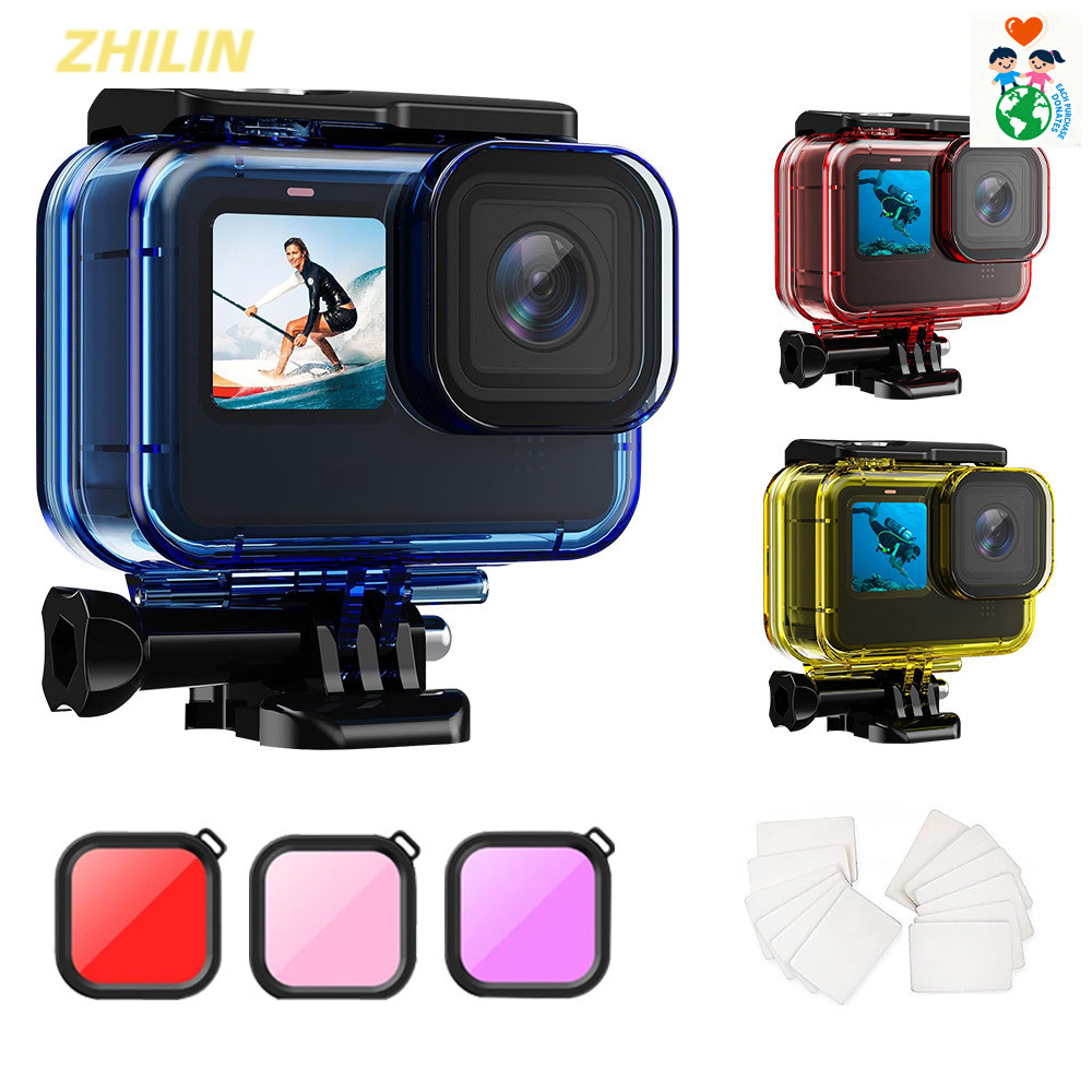 Adequado para acessórios gopro 9-13 conjunto de capa à prova d'água acessórios para câmera esportiva desmontagem gratuit