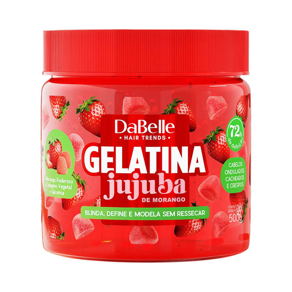 Gelatina Capilar Dabelle Jujuba de Morango 500g