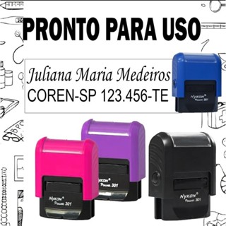 Carimbo Tecnico de Enfermagem- Persononalizado em Oferta na Shopee