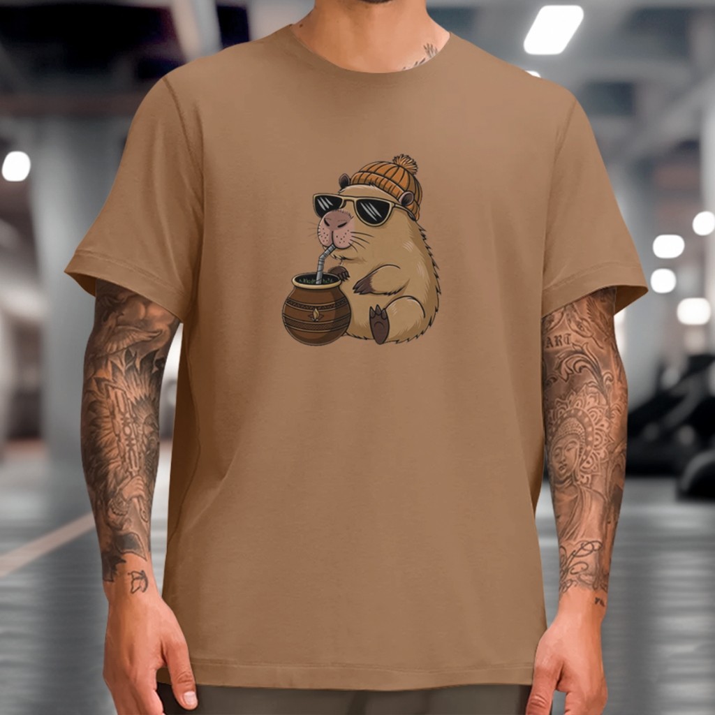 Camiseta Capivara do Sul Chimarrão Camisa Unissex Capybara Gaúcha Divertida Algodão em Oferta na Shopee