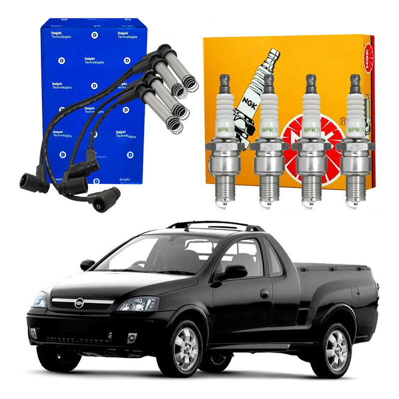 Kit Vela Cabo Ngk Montana 1.4 Flex 2009 A 2010 em Oferta na Shopee