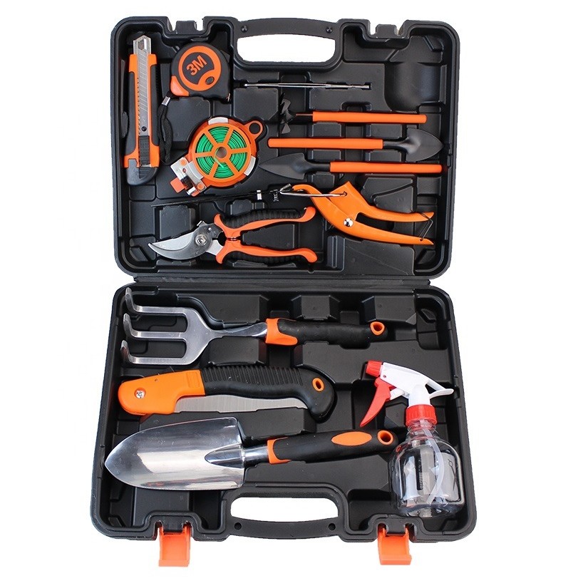 Jogo de ferramentas para jardinagem Maleta com 14 Peças em Oferta na Shopee
