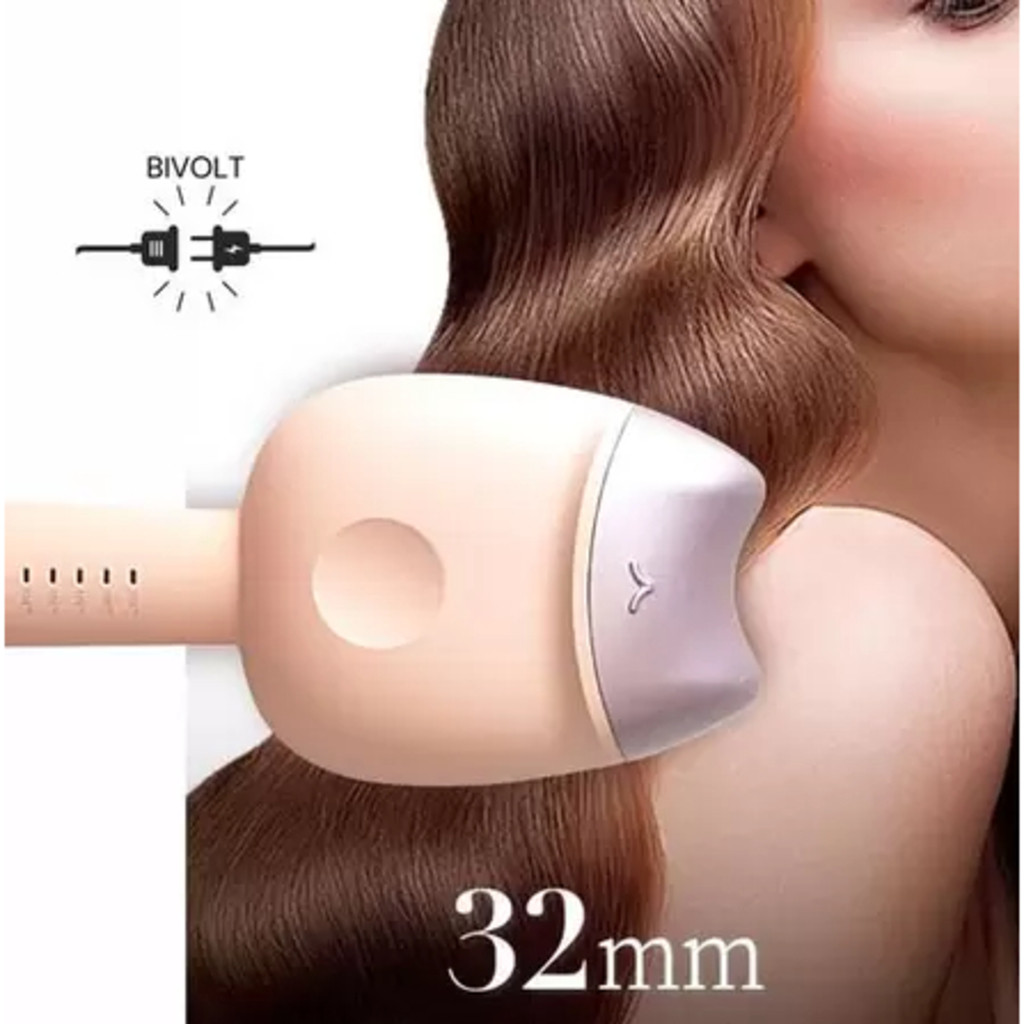 Modelador De Cachos Tri Ondas 32MM Bivolt Profissional Patinha Até 210°c Benedita Ondulador De Cabelo Econômico