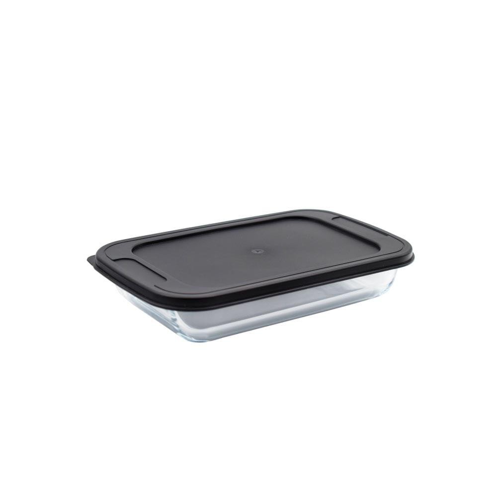 Assadeira Retangular com Tampa 1L em Oferta na Shopee