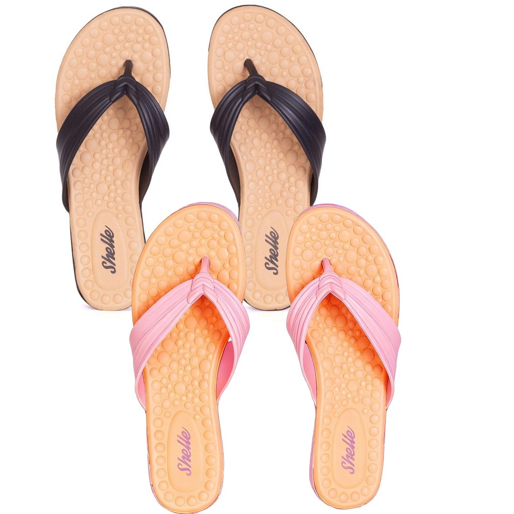 Kit 2 Chinela Sandália rasteirinha feminina palmilha Bolhas Massageadora ortopédica Esporão Diabetes