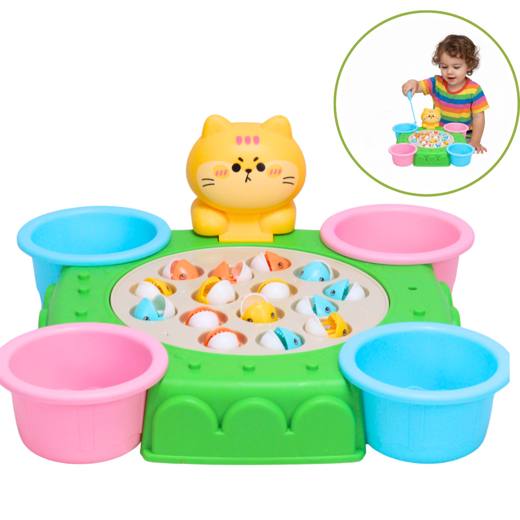 Jogo Pescaria Divertida Infantil 15 Peixes com Som - Castela em Oferta na Shopee