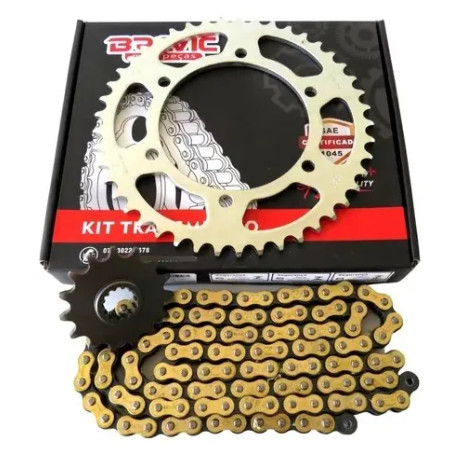 Kit Relação Tração Transmissão  XT 660 R Com Retentor (Rebitada) 520H/110L SAE 1045